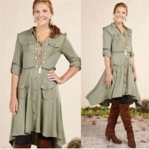 Matilda Jane Once Upon A Time Green Tree Canopy Dress Medium M